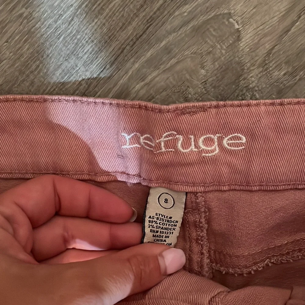 Coral Pink Jean Shorts - Picture 3 of 3